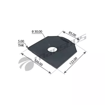 пластина крепления полурессоры! 122x126x5мм d30\ BPW 300.525 MANSONS