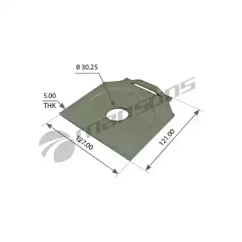 пластина крепления полурессоры! утолщ. 121x127x5 отв.d30,25\ BPW 300.237 MANSONS