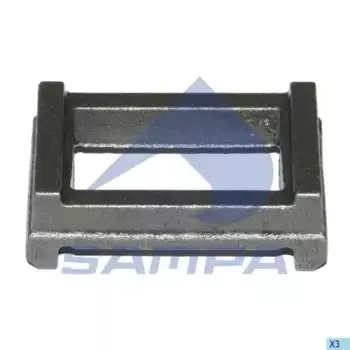 пластина кронштейна полурессоры привариваемая !92x62x29 \BPW 118.074 SAMPA