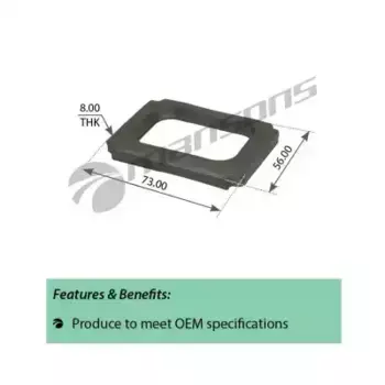 пластина кронштейна рессоры! (м)73x56x8\ BPW 300.421 MANSONS