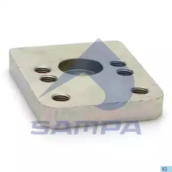 плита стакана пневмоподушки! 110x135x20 X70/V 0/20/60\ BPW 105.631 SAMPA