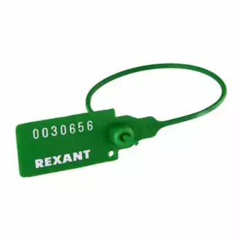 пломба! пластиковая номерная 220мм зеленая\ 07-6113 REXANT