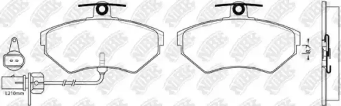 Тормозные колодки дисковые передняя ось NIBK PN0023W