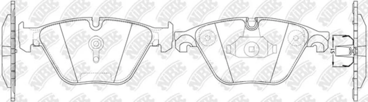 Тормозные колодки дисковые передняя ось NIBK PN0512