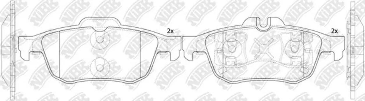 PN0521-NIBK колодки дисковые задние!\ Nissan Primera P12 02>