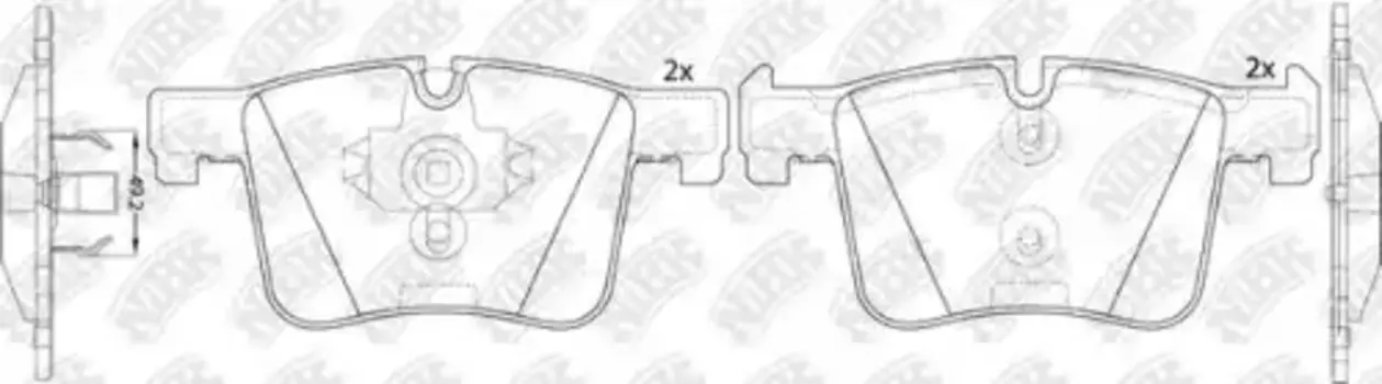 Тормозные колодки дисковые передняя ось NIBK PN0558