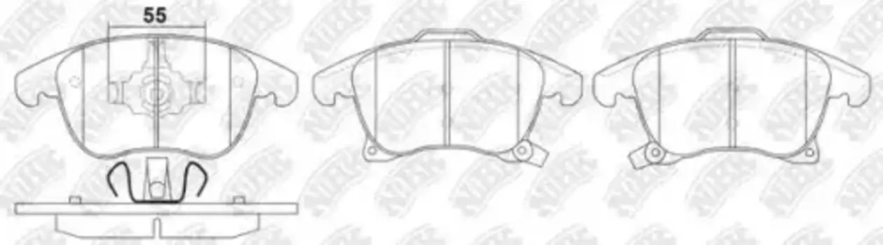 Тормозные колодки дисковые передняя ось NIBK PN0668