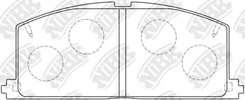 Тормозные колодки дисковые передняя ось NIBK PN1077