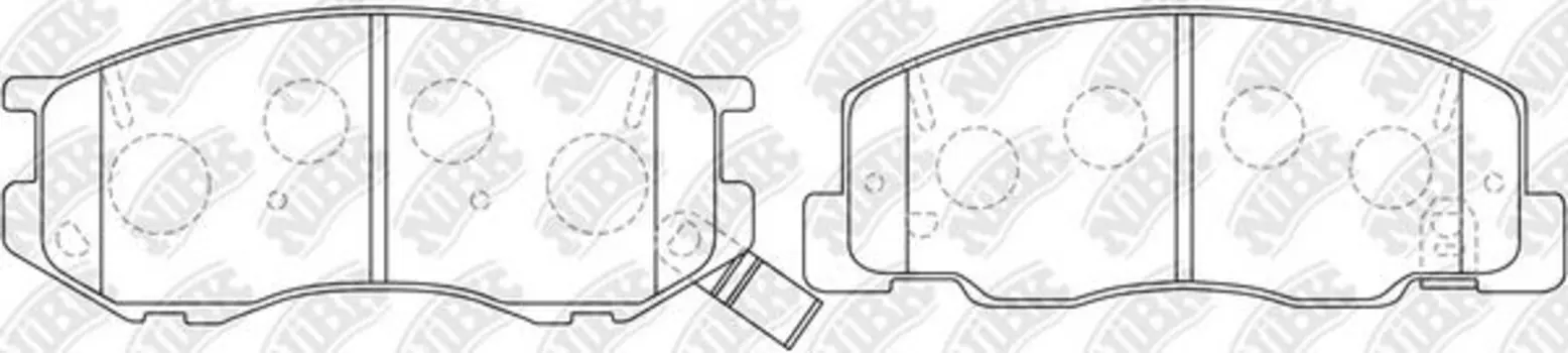 PN1404-NIBK колодки дисковые п.\ Toyota Previa 2.4i & 4WD 97-00