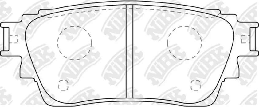 Тормозные колодки дисковые задняя ось NIBK PN3815