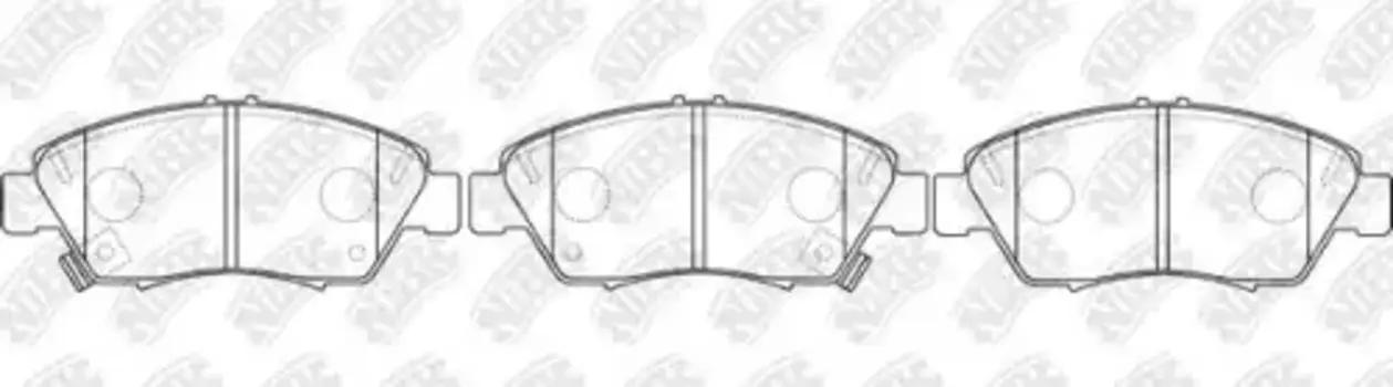 PN8264-NIBK колодки дисковые п.\ Honda Civic 1.4/1.6 & VT-i & VTEC 91-01/CRX 1.6 92-98