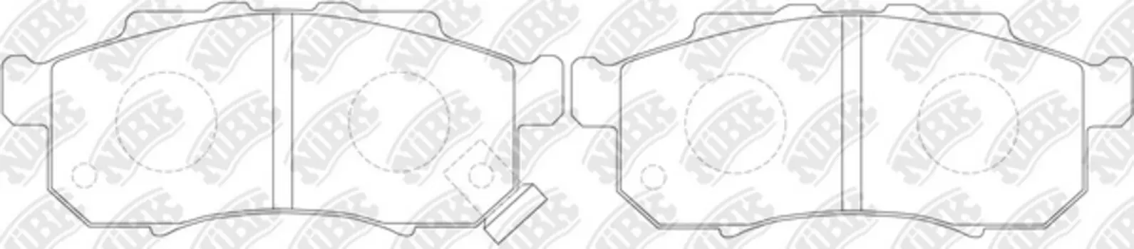 PN8336-NIBK колодки дисковые передние!\ Mitsubishi Pajero 2.3TD/2.5TD 82-90