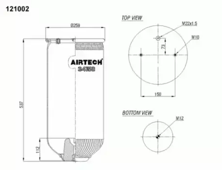 Пневмоподушка AIRTECH 34158P