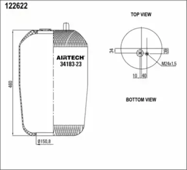 Пневмоподушка AIRTECH 34183-23P
