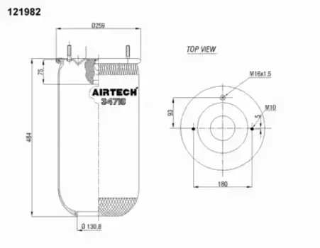 Пневмоподушка AIRTECH 34718P