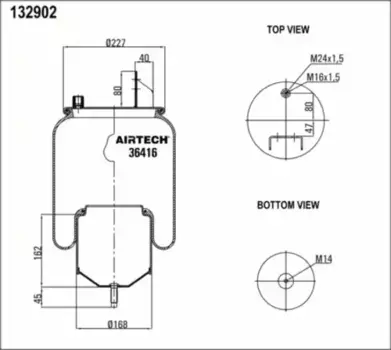 Пневмоподушка AIRTECH 36416K