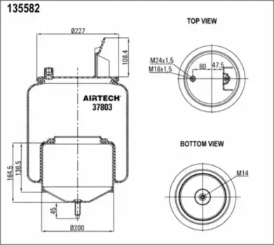 Пневмоподушка AIRTECH 37803K