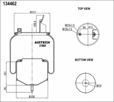 Пневмоподушка AIRTECH 37804K