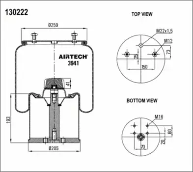 Пневмоподушка AIRTECH 3941K