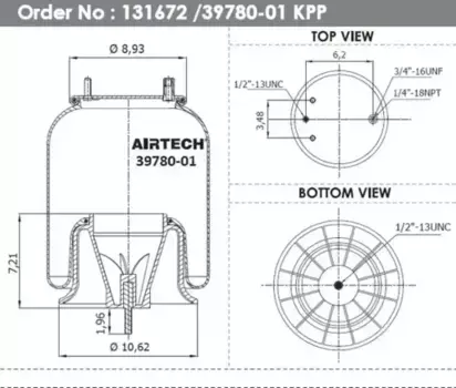 Пневмоподушка AIRTECH 39780-01KPP