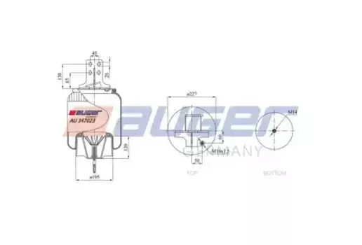 Пневмоподушка AUGER AU347023KP01