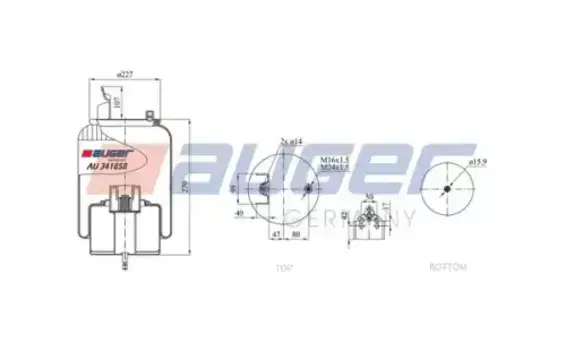 Пневмоподушка AUGER AU 341858-K