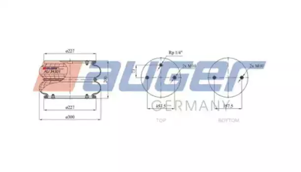 Пневмоподушка AUGER AU 34301-2P09