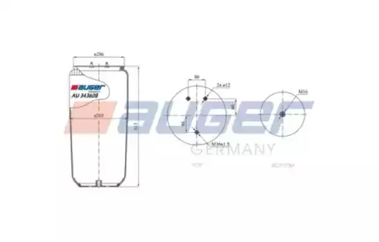 Пневмоподушка AUGER AU 343608