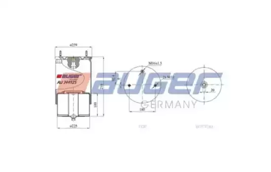 Пневмоподушка AUGER AU 344925-K