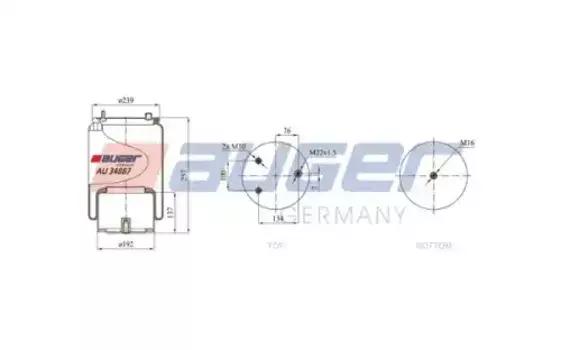 Пневмоподушка AUGER AU 34887-K66
