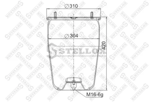 Пневмоподушка STELLOX 90-48810-SX