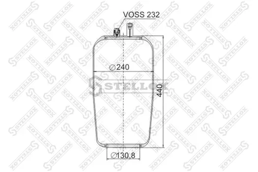 Пневмоподушка STELLOX 90-43906-SX