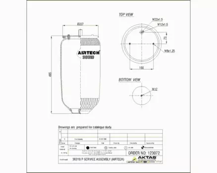 Пневмоподушка AIRTECH 36318P