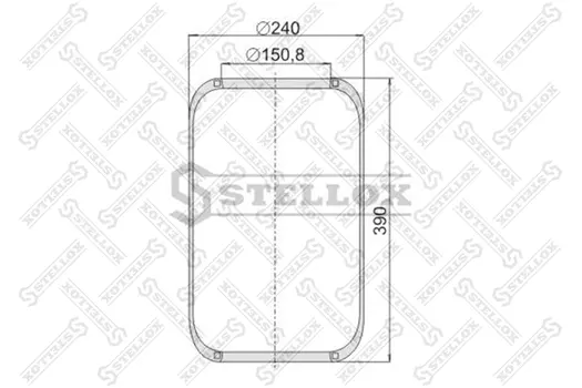 Пневмоподушка STELLOX 90-06610-SX