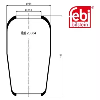 Пневмоподушка FEBI 20884