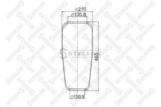 Пневмоподушка STELLOX 90-08820-SX