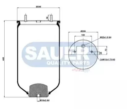 Пневмоподушка SAUER S2294022100