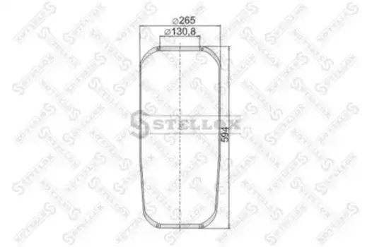 Пневмоподушка STELLOX 90-08380-SX