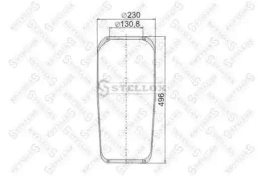 Пневмоподушка STELLOX 90-08830-SX