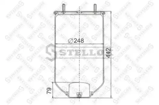 Пневмоподушка STELLOX 90-40040-SX