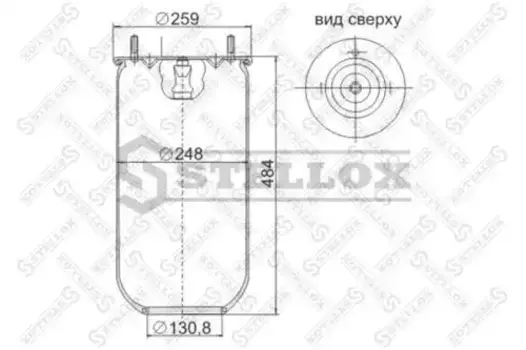 Пневмоподушка STELLOX 90-47180-SX