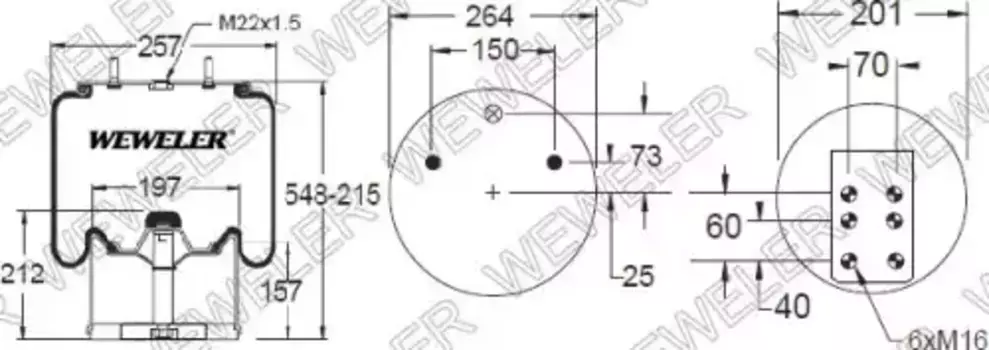 Пневмоподушка WEWELER YP5030K0KAW