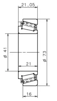 подшипник КПП! 21x41x73 мм\ Fiat Grande Punto/Croma/Bravo, Alfa 159/MiTo EC42217S01H206 SNR