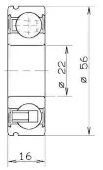 подшипник КПП! 22x56x16\ Renault 19/Clio/Express AB12405S01 SNR