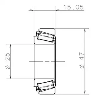подшипник КПП! 25x47x15\ Citroen 32005VS02H100 SNR