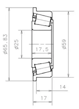 подшипник КПП! 25x59x17.5\ Renault 19/Clio/Clio II/Espace III/Kangoo EC40987H206 SNR