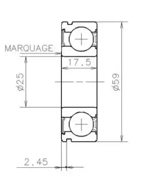 подшипник КПП! 25x59x17.5\ Renault AB41386 SNR