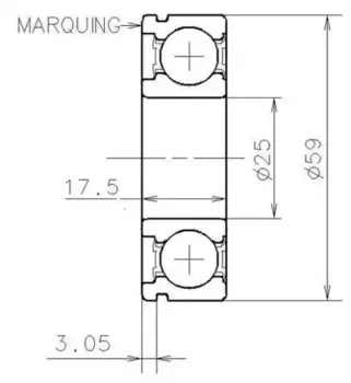 подшипник КПП! 25x59x17\ Renault Clio/Kangoo/Laguna/Megane/Thalia/Twingo AB41376YS04 SNR