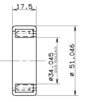 подшипник КПП! 34x51x18\ Peugeot RNU12044S01 SNR