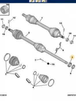 подшипник опорный полуоси!\Citroen, Peugeot 3247 03 PSA